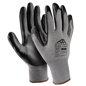 Darbo pirštinės atsparios įpjovimui Active Gear Flex, suaugusiems, juoda sp./pilka sp., XL