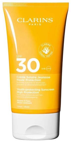 Крем для ухода за загаром для тела Clarins Youth-Protecting SPF30, 150 мл
