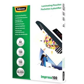 Laminēšanas plēve Fellowes Laminating Pouch, 100 μm x 297 mm x 210 mm, 100 gab.