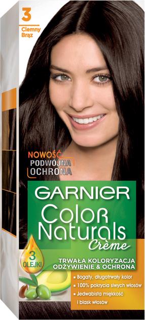 Matu krāsa Garnier Color Naturals Creme, tumši brūna krās., 3, 100 ml