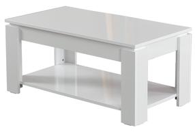 Kavos staliukas Kalune Design Shelf, balta sp., 104 cm x 56 cm x 47 cm