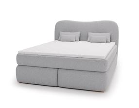 Кровать двухместная континентальная Polak Meble Isla Comfort, 140 x 200 cm, серый цв., с матрасом, с решеткой