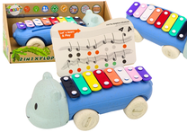 Vaikiškas ksilofonas Lean Toys 2in1 Hippopotamus
