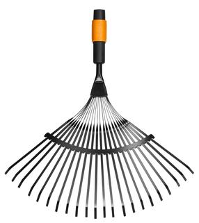 Листовые грабли веерный Fiskars QuikFit 135201/1000644, без рукоятки, 560 мм, черный цв./oранжевый цв.
