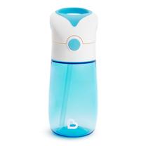 Gertuvė su silikoniniu šiaudeliu Munchkin Flip & Go 90327P, 355 ml, 18 mėn., plastikas/silikonas, mėlyna sp.