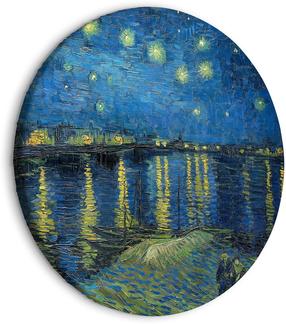 Репродукция круглой формы на холсте Artgeist Vincent Van Gogh - Starry Night Over the Rhone, 80 см x 80 см