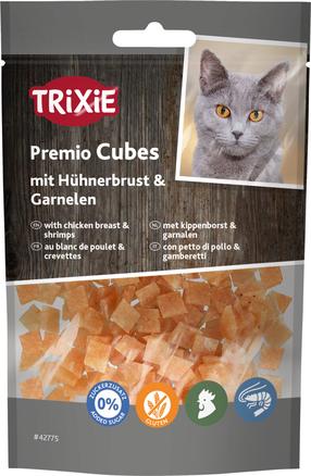 Skanėstas katėms Trixie Premio Cubes, vištiena/krevetės, 0.05 kg