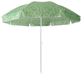 Päikesevari Patio Poly, 240 cm, valge v./roheline v.
