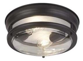 Šviestuvas lubų Searchlight Glasgow 5182BK, E27, 2 x 60 W, skaidri sp. / juoda sp.