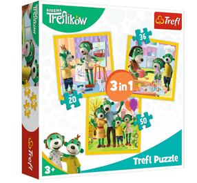 Puzle 3in1 Trefl The Treflik Family Together Is Fun 34850, 19.5 cm x 20 cm, 106 gab., daudzkrāsaina