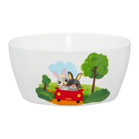Bļoda Ambition Junior Betty And Bunny, 400 ml, 6+ mēn., 12.2 cm, porcelāna, balta krās./sarkana krās./zaļa krās.