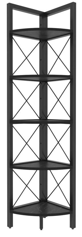 Pastatoma lentyna Kalune Design Remo 322RTC1107, juoda sp., 160 cm x 30.5 cm x 33 cm