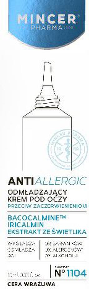 Acu krēms Mincer Pharma Anti Allergic Rejuvenating, 15 ml