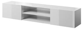 TV staliukas Cama Meble Slide, balta sp., 200 cm x 40 cm x 37 cm