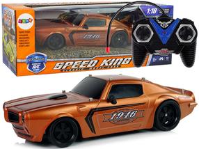 Rc автомобиль Lean Toys Champion 10246, 1:18, черный цв./oранжевый цв.