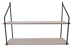 Pastatoma lentyna Domoletti, juoda sp./medžio sp., 60 cm x 13 cm x 42 cm