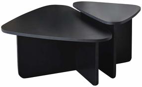 Kohvilaudade komplekt Kalune Design Ballare, must v., 40 - 60 cm x 90 cm x 35 - 40 cm, 2 tk