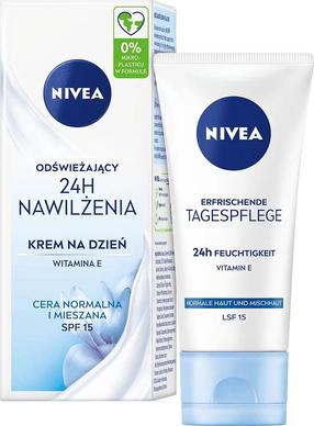 Dieninis veido kremas Nivea Refreshing 24H, 50 ml, SPF 15