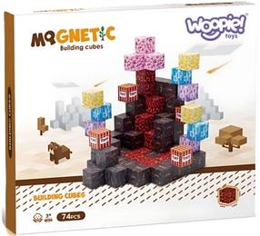 Magnetinis konstruktorius Woopie Cubes Pixels, 74 vnt., įvairių spalvų