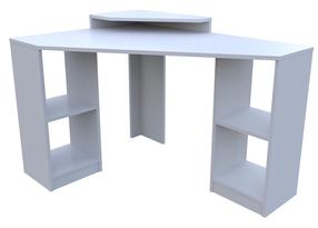 Kampinis rašomasis stalas Kalune Design Floating 322RTC1302, 120 cm x 90 cm, 76.8 cm, balta sp.