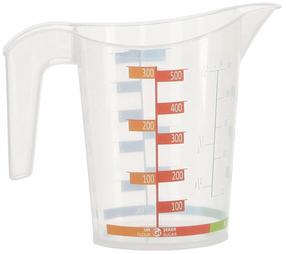 Mērtrauks, 0.5 l, caurspīdīga krās.
