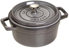 Emaliuotas ketaus puodas Staub La Cocotte, Ø20 cm, 2.2 l, grafito sp.