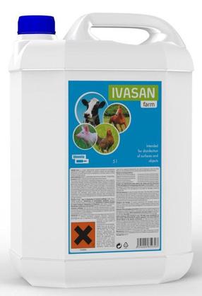 Paviršių dezinfekavimo priemonė, įvairiems paviršiams Bioveta Ivasan Farm, 5 l, 2 vnt.