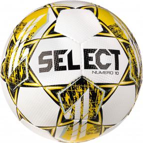 Futbola bumba Select Numero 10 V23, 4 izmērs, balta krās./melna krās./dzeltena krās.