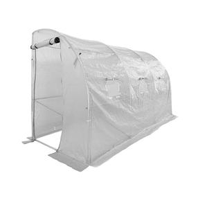 Arkveida siltumnīca ar ventilācijas atverēm 6 m², politelēns, 4 x 1.5 m, balta krās.