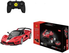  Rc auto Rastar Ferrari, 1:18, must v./punane v.