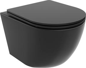 WC-pott, seinapealne Mexen Lena Rimless, kaanega, 360 mm x 480 mm