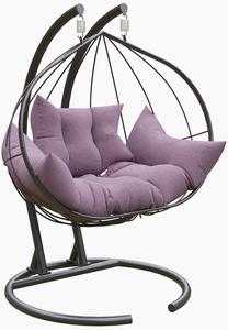 Pakabinamas krėslas Kalune Design Hanedan, juoda sp./violetinė sp.