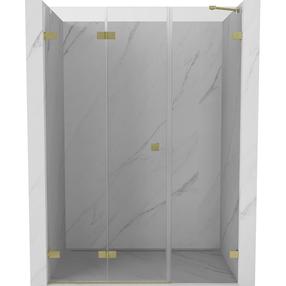 Dušo durys Mexen Lunar-F Left, 145 cm x 200 cm, aukso sp./grūdintas