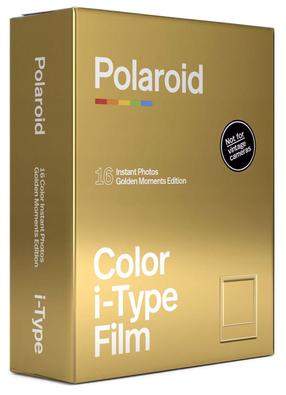 Мгновенные фотопластинки Polaroid Color i‑Type Film Golden Moments Edition, кол-во кадр. 16, золотой цв.