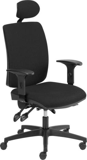 Darba krēsls Office Products Kefalonia, 45 x 50 x 44 - 57 cm, melna krās.