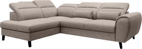 Kampinė sofa Noble Poco 7, šviesiai ruda sp., kairinė, 201 x 255 cm x 100 cm