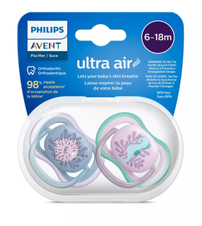 Соска Philips Avent Ultra Air, от 6 месяцев, синий цв./зеленый цв./розовый цв.
