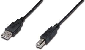 Vads Assmann USB 2.0 A male, USB 3.0, 3 m, melna krās.