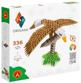 Popierinių figūrų gaminimo rinkinys Alexander 3D Origami Eagle, ruda sp./balta sp./geltona sp.