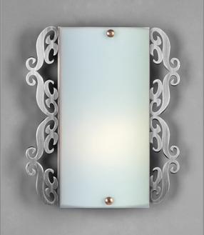 Lampa sienas Candellux Lighting Casablanca, E27, 1 x 60 W, sudraba krās./satīna / pelēka krās.