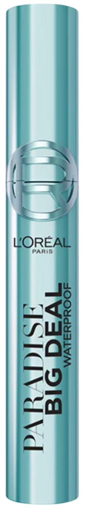 Skropstu tuša L'Oréal Paris Paradise Big Deal Waterproof, 9 ml, melna krās.
