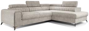 Kampinė sofa Laurence Dora 21, šviesiai ruda sp., dešininė, 205 x 278 cm x 92 cm