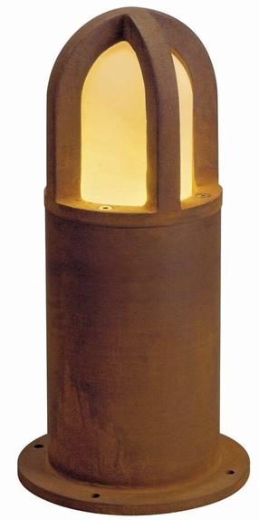 Brīvi stāvošs āra gaismeklis SLV Rusty Cone 40, 11W, E27, IP54, brūna krās., 15 cm x 40 cm