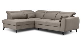Kampinė sofa Noble Savoi 7, šviesiai ruda sp., kairinė, 201 x 255 cm x 100 cm
