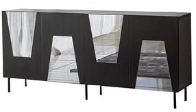 Komoda Kalune Design Venice, juoda sp./pilka sp., 80 cm x 40 cm x 180 cm