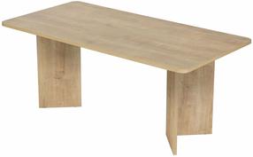 Valgomojo stalas Nordure Linza, ąžuolo medienos imitacija sp., 90 cm x 180 cm x 75 cm