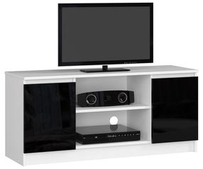 TV staliukas Akord RTV, balta sp./juoda sp., 40 cm x 120 cm x 55 cm