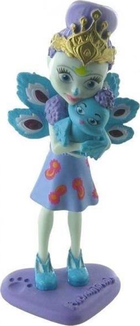 Rotaļlietu figūriņa Mattel Enchantimals Patter Peacock, 10 cm, zila krās./violeta krās.