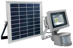 Prožektorius su saulės baterija, tvirtinamas prie lubų arba sienos AS-Schwabe Solarline 46978, 10 W, 550 lm, 5000 °K, IP44, pilka sp.