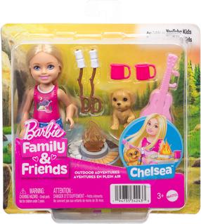 Lelle ar aksesuāriem Mattel Barbie Chelsea Family & Friends JJV61, 12 cm, daudzkrāsaina